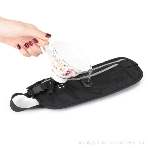 waterproof RFID blocking flip running belt waist bag
